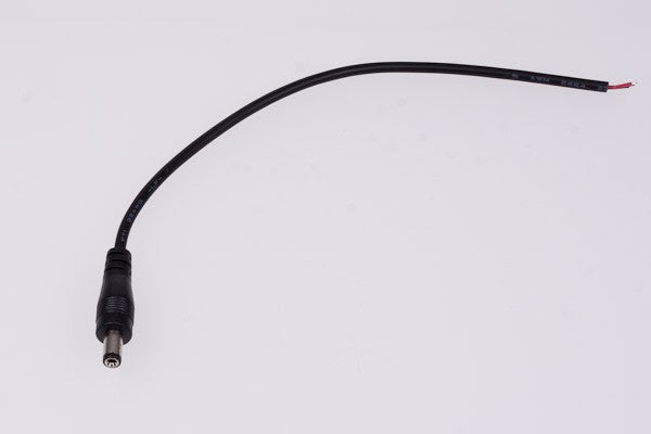 20 cm anslutningskabel DC-hane vit el svart