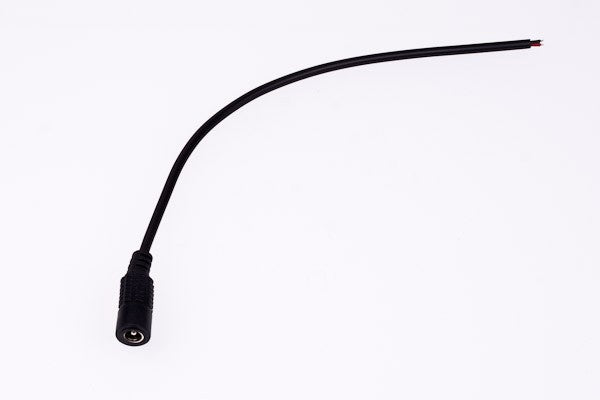 20 cm anslutningskabel DC-hona vit el svart