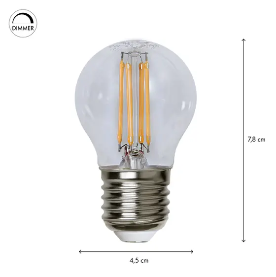 LED-lampa E27 Klot Clear