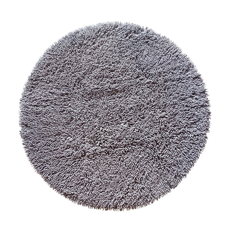Rasta rund grafit 120 cm, grafitgrå bomullsmatta sedd ovanifrån mot vit bakgrund | Molectric