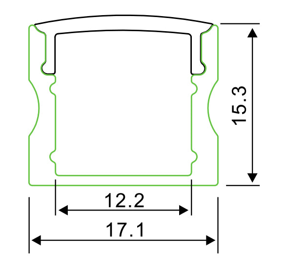 MLP004 Aluprofil Slim 15mm