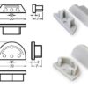 Ändstycke till LED-strip aluprofil MLP096 2 st
