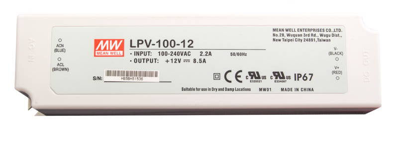 Transformator MW 100 w 12V för LED