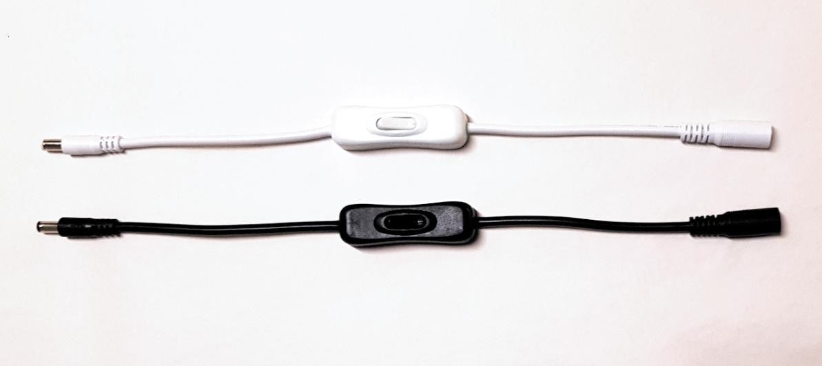 Brytare med kabel och DC-kontakt