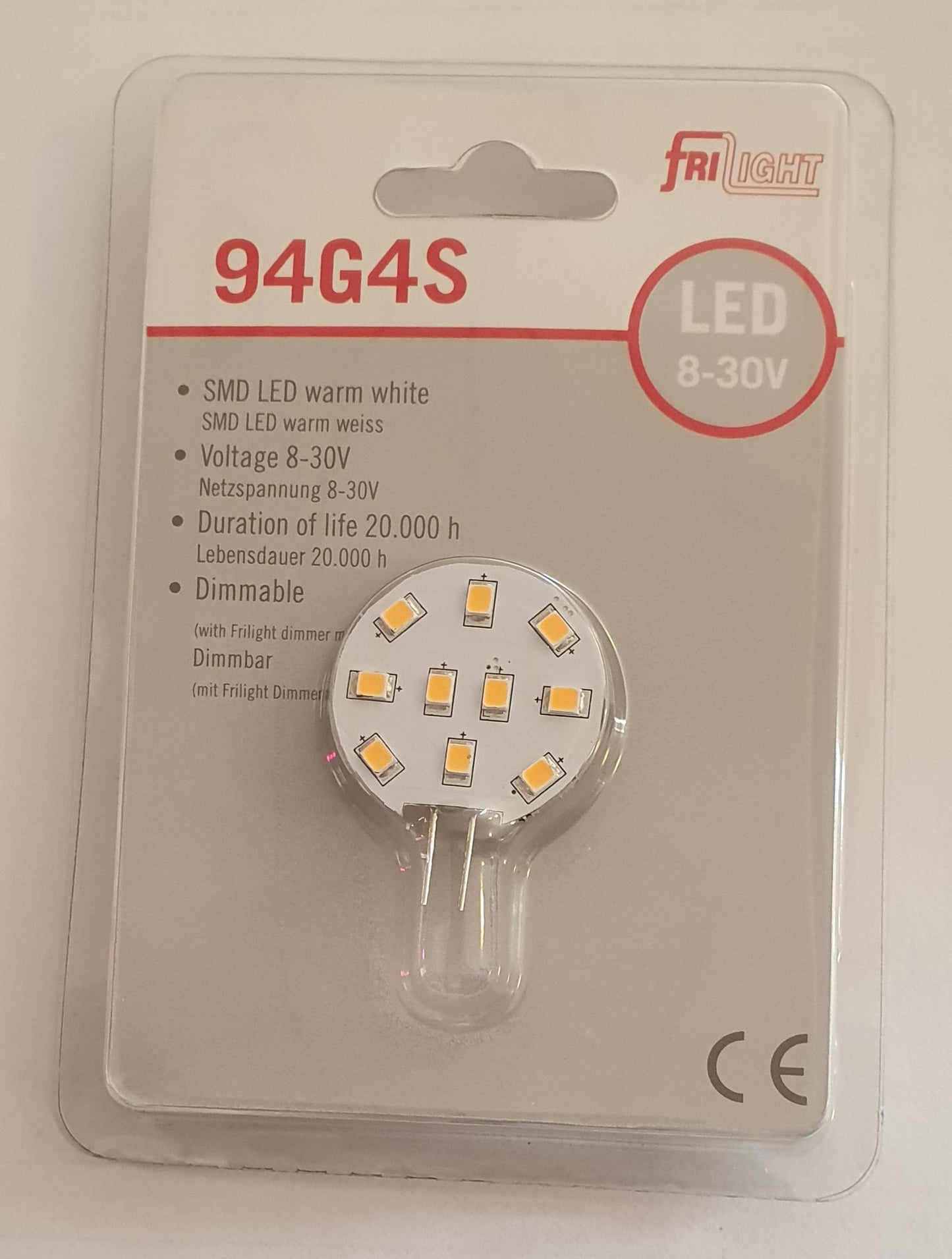 G4 - 9 SMD 2 Watt sidmonterad