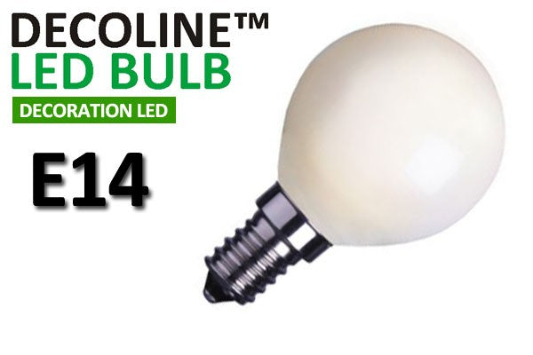 Klotlampa LED Decoline Opal 0,7W E14 Varmvit
