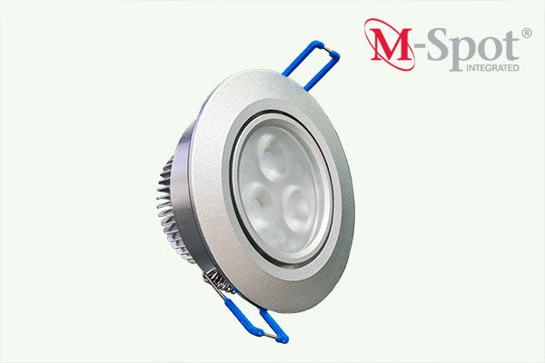 M-spot integrated, Frostad Silver, Vinklingsbar armatur 1-7 Watt