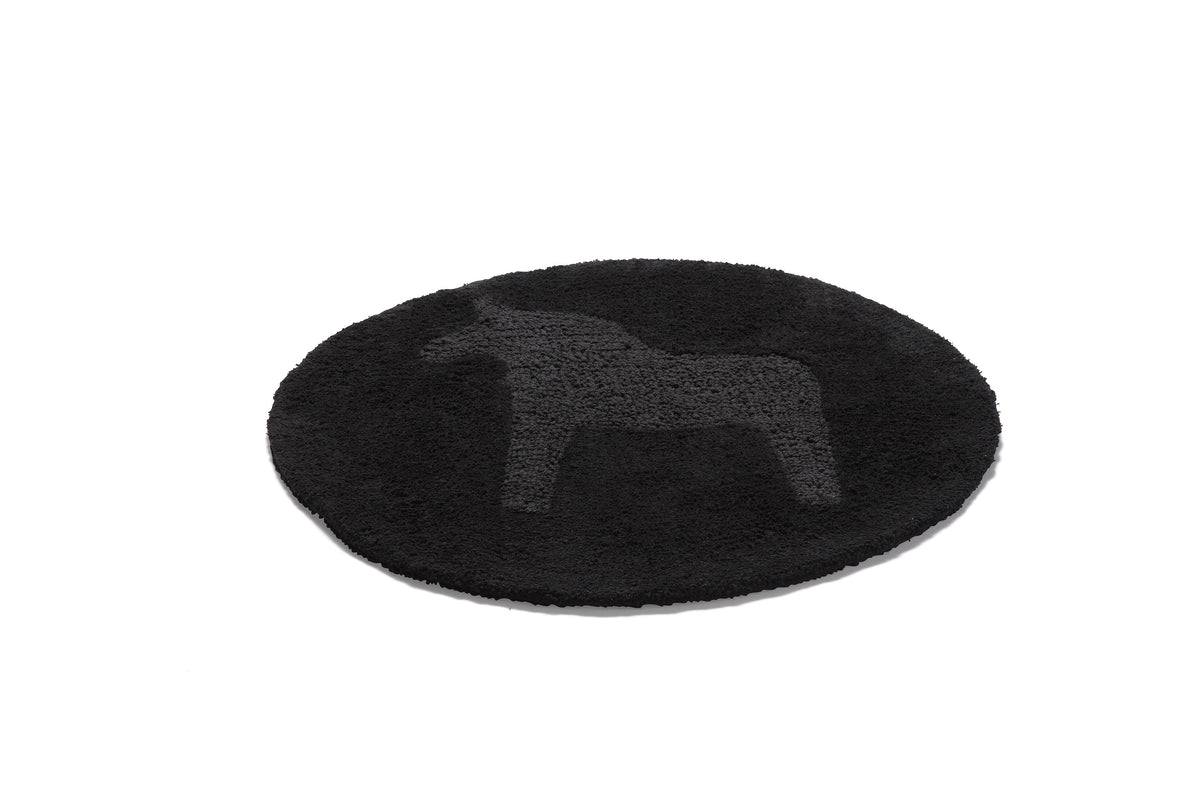 Matta Dala vändbar rund 55 cm svart