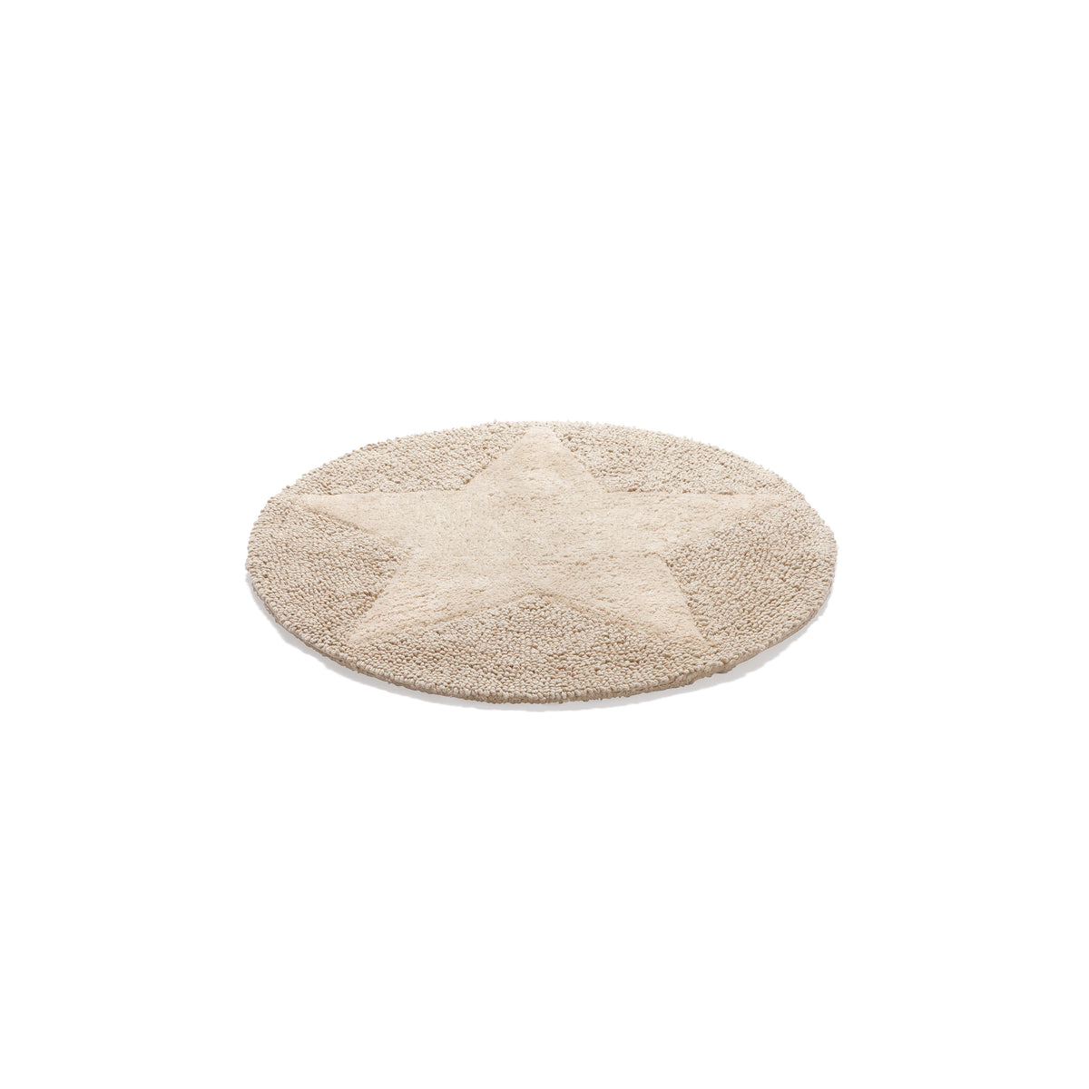 Matta Star vändbar rund 55 cm natur