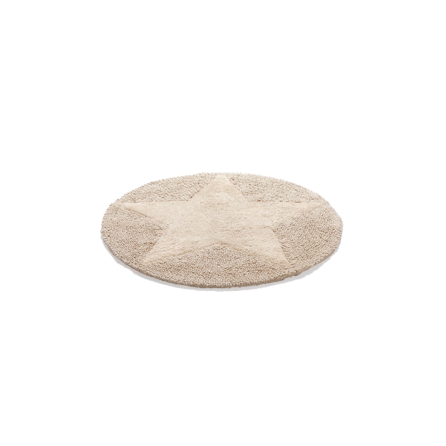 Matta Star vändbar rund 55 cm natur