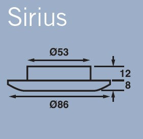 Sirius Vit LED Downlight 12v med DC anslutning