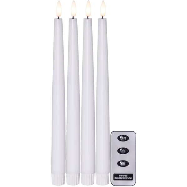 LED Antikljus 4-pack Flamme Slim
