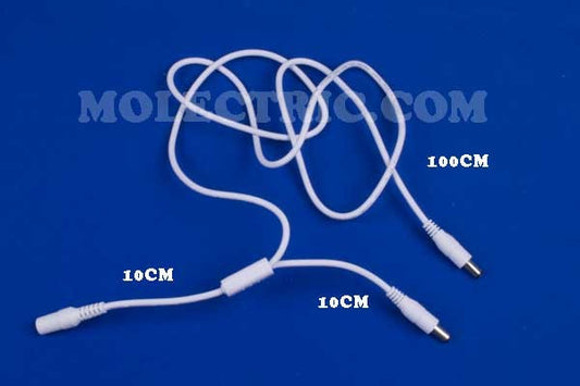 1 meters 2-vägs splitter/fördelningskabel 2,1mm DC-plugg