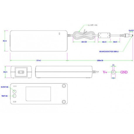 90 Watts LED-transformator 12 Volt