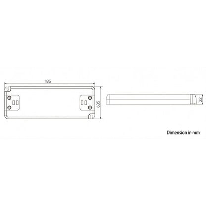 12 Volt transformator 60 Watt med skruvplint