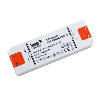 12 Volt transformator 60 Watt med skruvplint