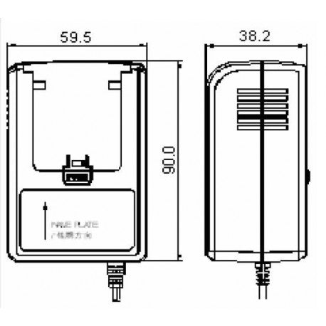 12V Switchad adapter 36W med utbytbara AC pluggar