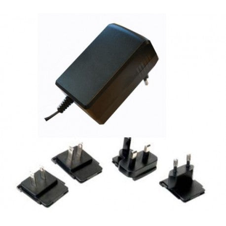 12V Switchad adapter 36W med utbytbara AC pluggar