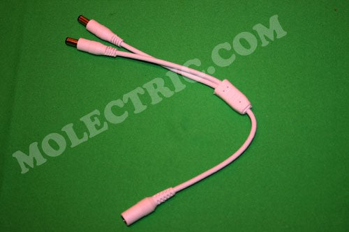 2-vägs splitter/fördelningskabel 2,1mm DC-plugg
