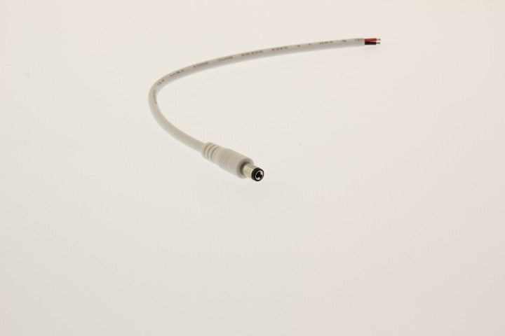 20 cm anslutningskabel DC-hane vit el svart