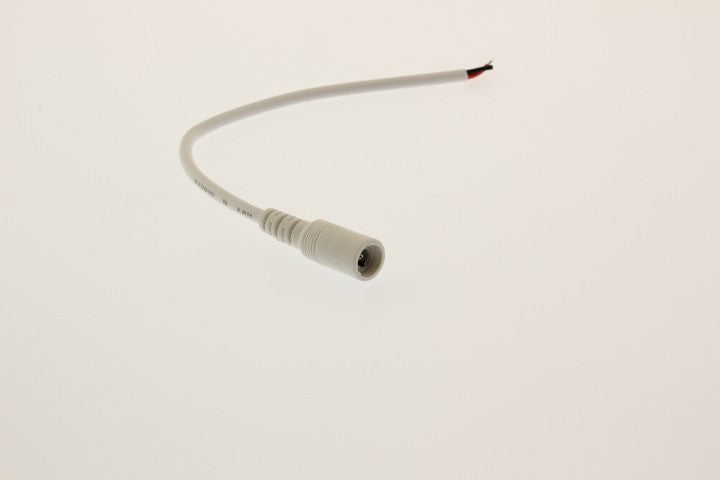 20 cm anslutningskabel DC-hona vit el svart