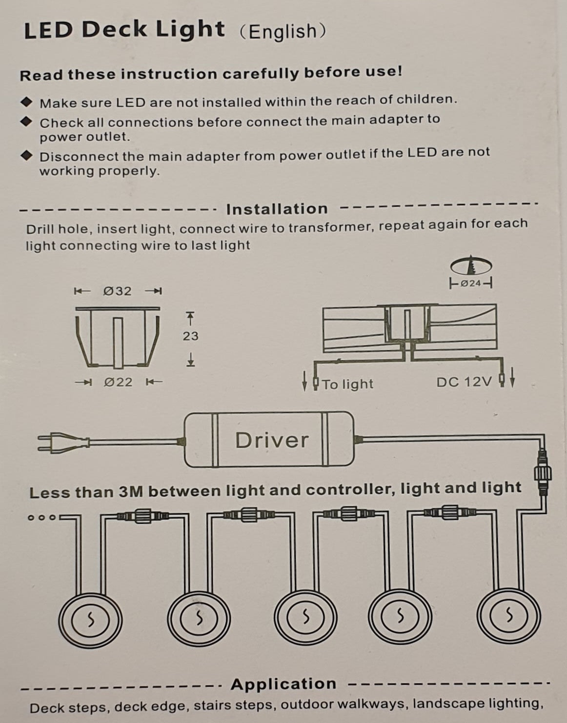 Molectric 30 Decklight komplett varmvit