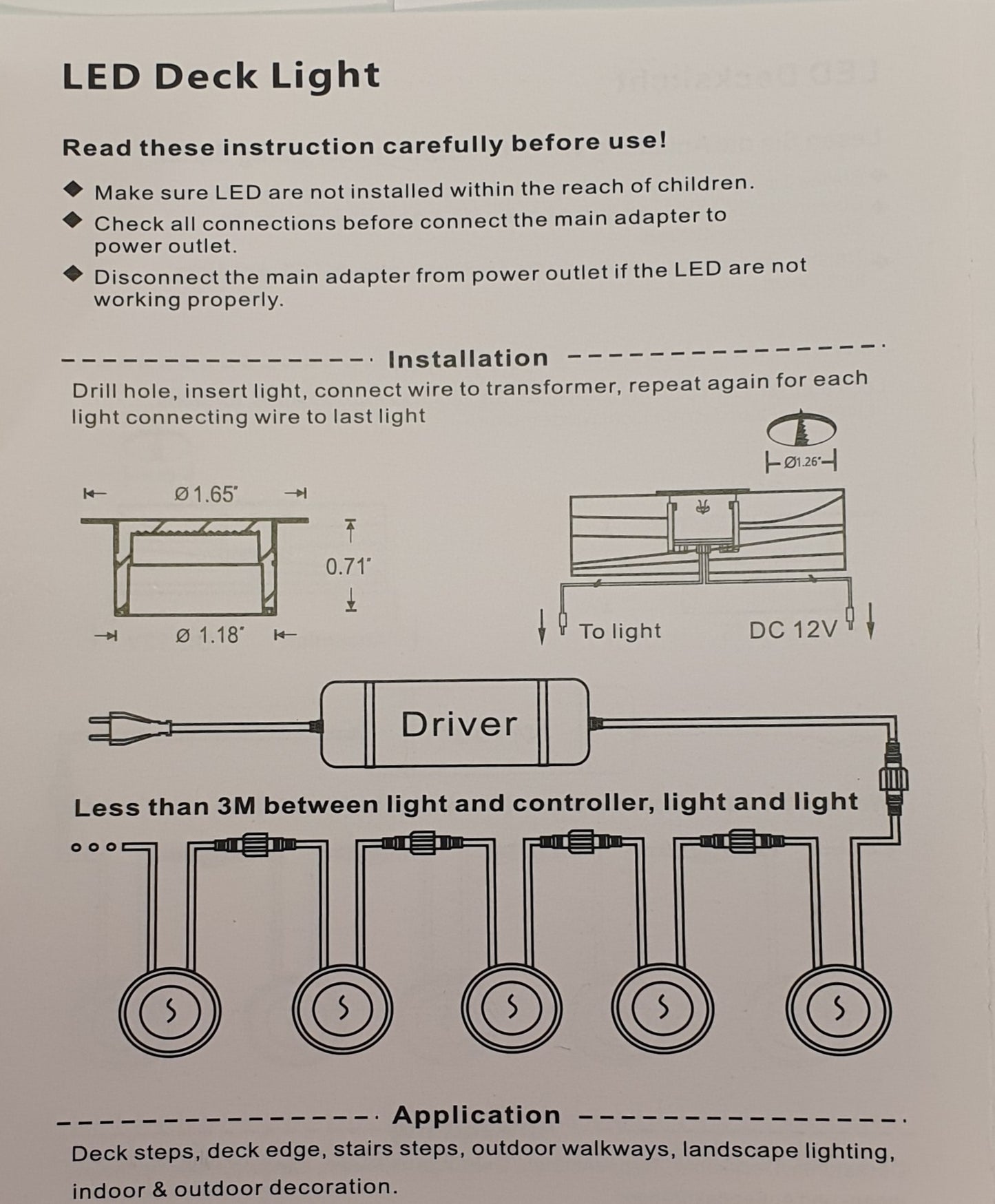 Molectric 42 Decklight komplett, Varmvit
