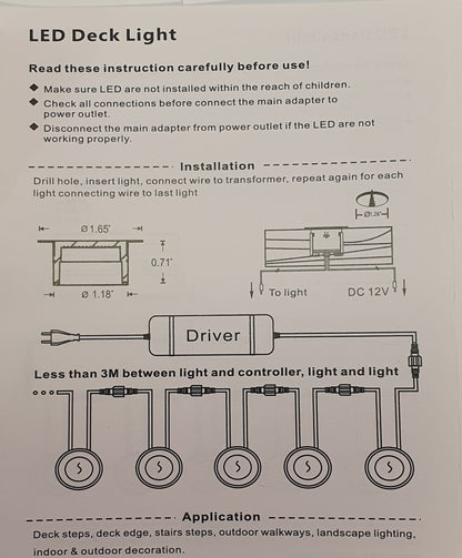 Molectric 42 Decklight komplett, Varmvit