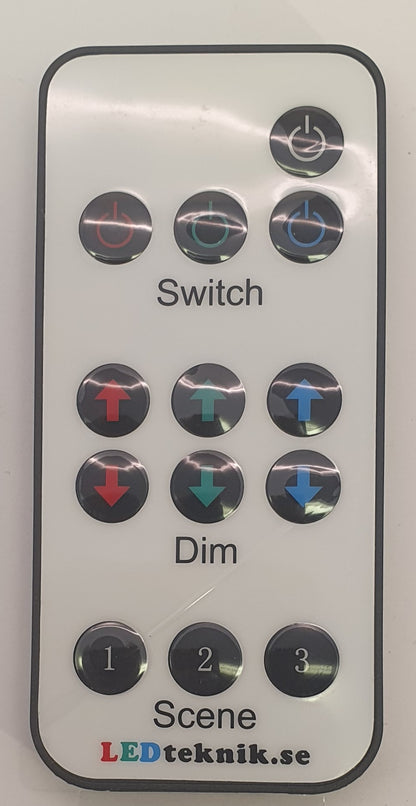 3-kanals LED-dimmer 12 V med IR-fjärrkontroll, 96 W/kanal – bild 2 | Molectric