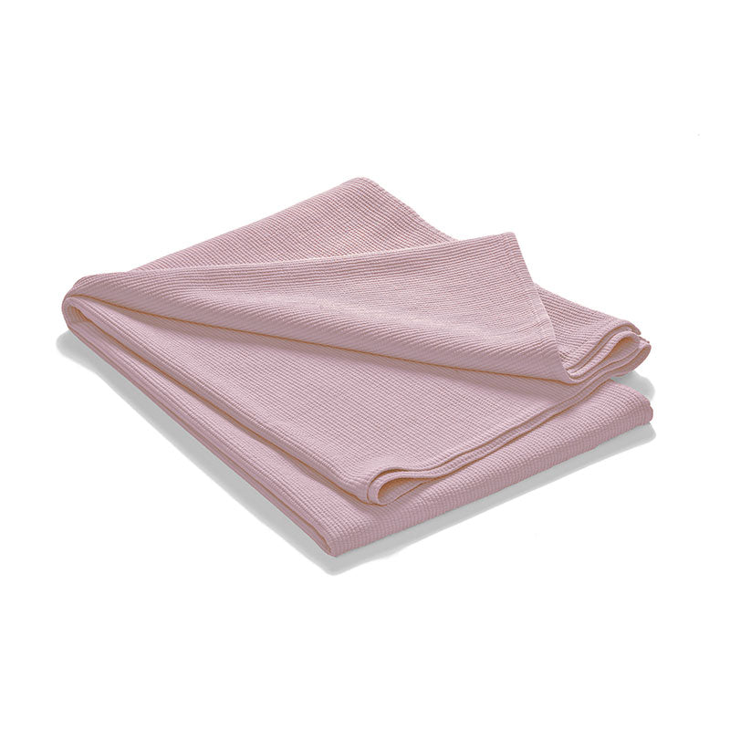 Överkast Stripes Dusty Rose i stentvättad bomull, hopvikt | Molectric