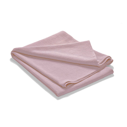 Överkast Stripes Dusty Rose i stentvättad bomull, hopvikt | Molectric