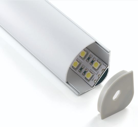 MLP016-1-O-PC Hörnprofil för dubbel LED