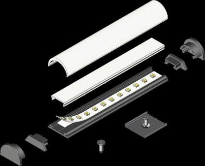 MLP096 Aluprofil böjbar för LED-strip