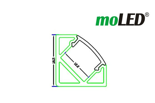 MLP007 Aluprofil Hörnkant