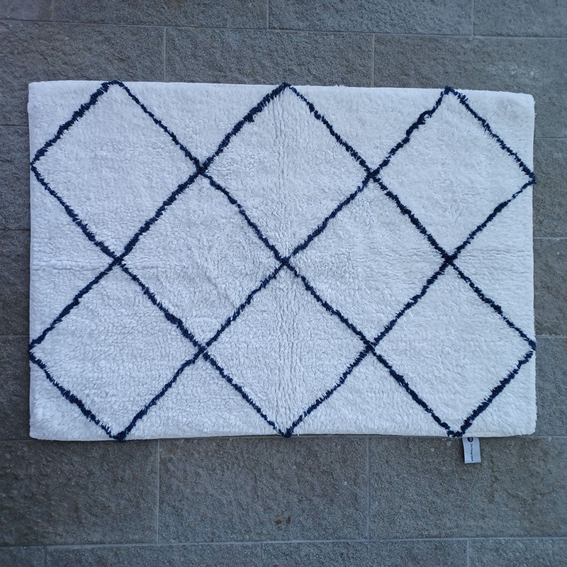 Bomullsmatta Romb rektangulär 50 x 70 cm 100% bomull.