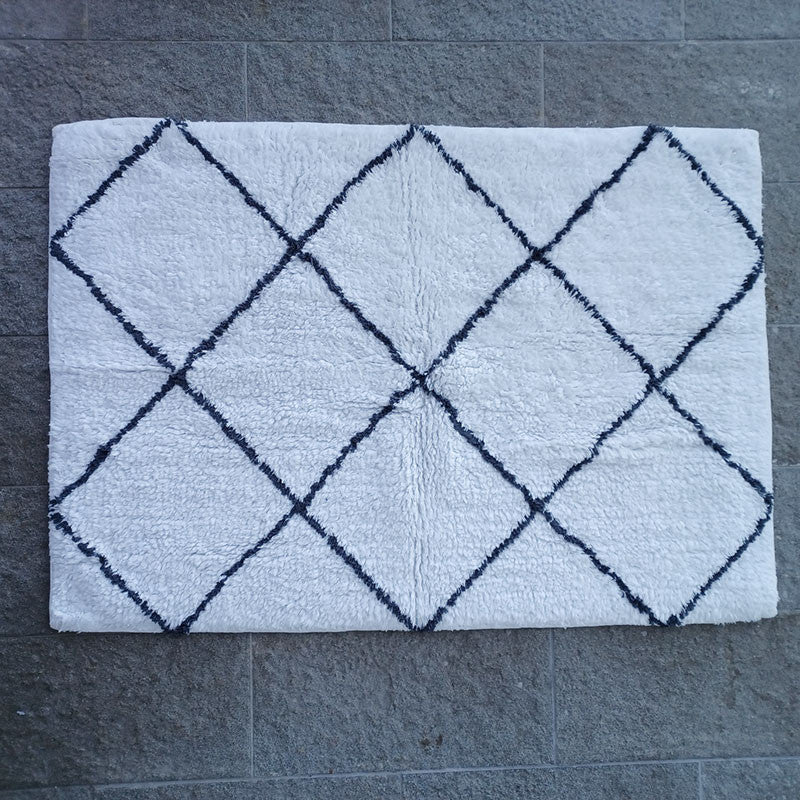 Bomullsmatta Romb rektangulär 50 x 70 cm 100% bomull.