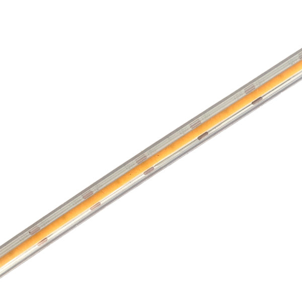 COB LED-tejp 2700 K, 12 V och 8 mm bred med sammanhängande gul ljusyta | Molectric