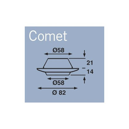 Comet Vinklingsbar Vit Downlight 12v DC-anslutning