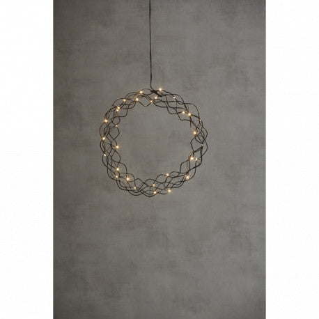 Curly Krans 30 cm svart