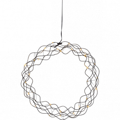 Curly Krans 30 cm svart