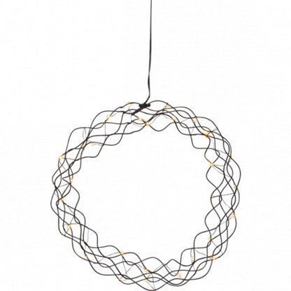 Curly Krans 30 cm svart