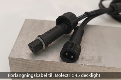 Förlängningskabel till Molectric 45 Decklight, 12V plug & play | Molectric