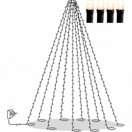 FLAGGSTÅNGSBELYSNING CRISPY ICE WHITE