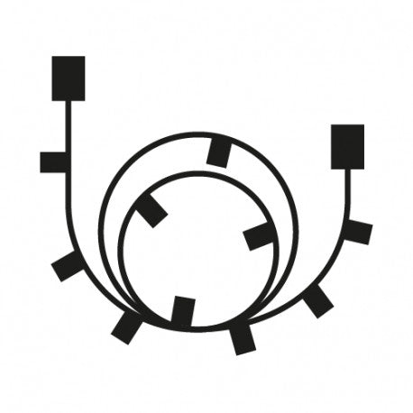 Grenkabel 10m med 10 uttag