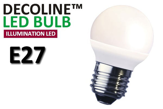 Klotlampa LED Decoline Illumination Opal 2W E27 Varmvit