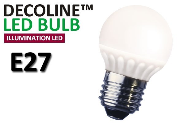Klotlampa LED Decoline Illumination Opal 3,2W E27 Varmvit