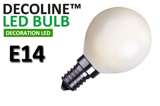 Klotlampa LED Decoline Opal 0,7W E14 Varmvit