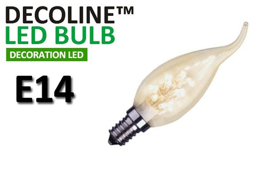 Kronlampa Romance LED Decoline Klar 0,9W E14 Varmvit