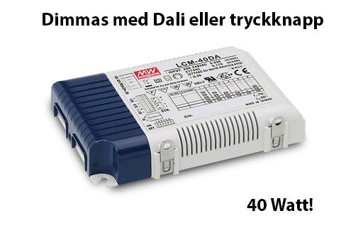 LCM-40DA MeanWell Dali dimmbar multidrivare 40 Watt