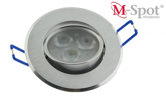 M-spot integrated, Borstad alu, Vinklingsbar armatur 1-7 Watt